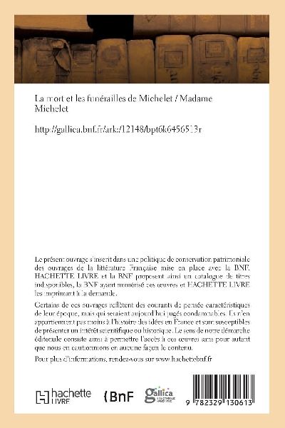 La mort et les funérailles de Michelet