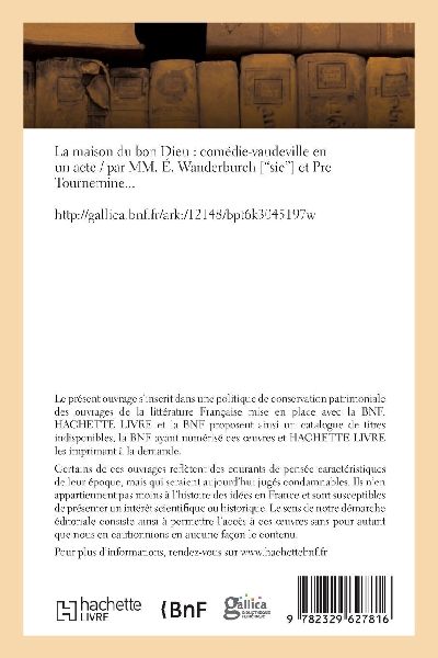 La maison du bon Dieu, comédie-vaudeville en un acte