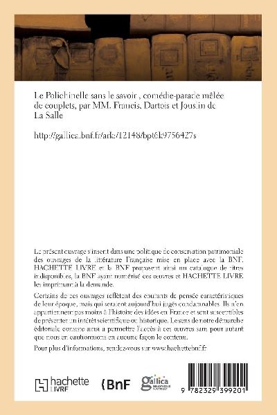 Le Polichinelle sans le savoir, comédie-parade mêlée de couplets