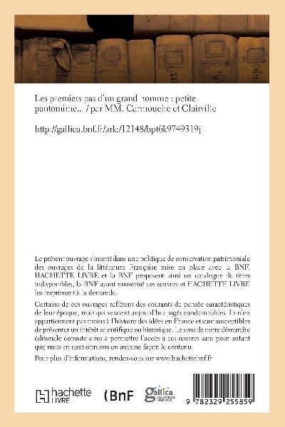 Les premiers pas d'un grand homme, petite pantomime