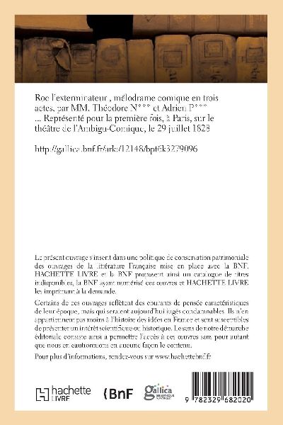 Roc l'exterminateur, mélodrame comique en trois actes