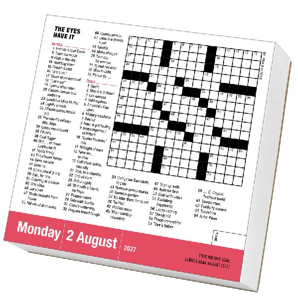 Mensa® 10-Minute Crossword Puzzles Page-A-Day® Calendar 2027