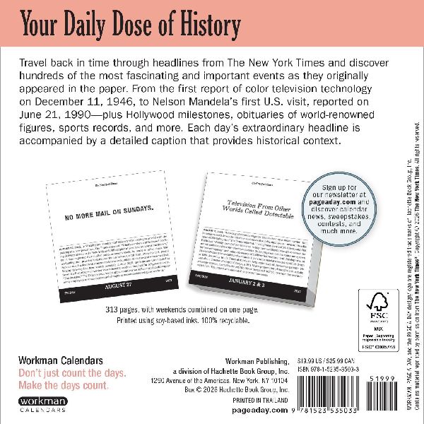 The New York Times Headlines in History Page-A-Day® Calendar 2027
