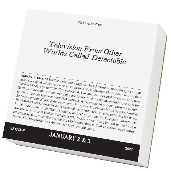 The New York Times Headlines in History Page-A-Day® Calendar 2027
