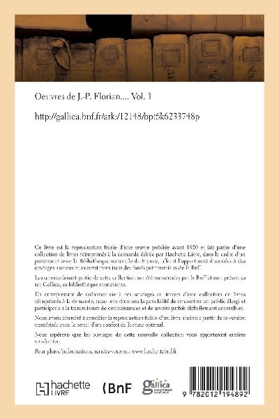 Oeuvres de J.-P. Florian.Tome 1 Galatée, Pastorale