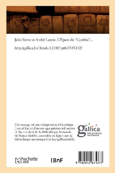 Jules Verne et André Laurie. L'Épave du Cynthia (Ed.1885)
