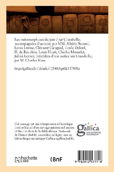 Les métamorphoses du jour (Éd.1854)