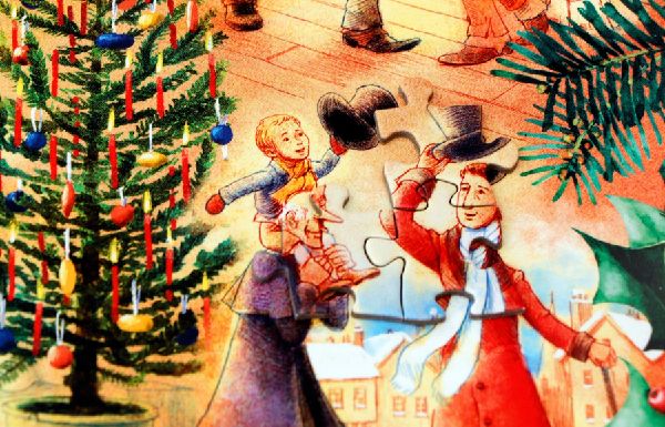 Die Welt von "Eine Weihnachtsgeschichte" - 1000 Teile Puzzle + Poster