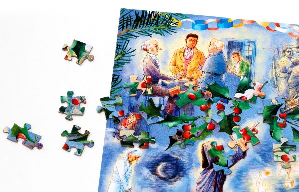Die Welt von "Eine Weihnachtsgeschichte" - 1000 Teile Puzzle + Poster