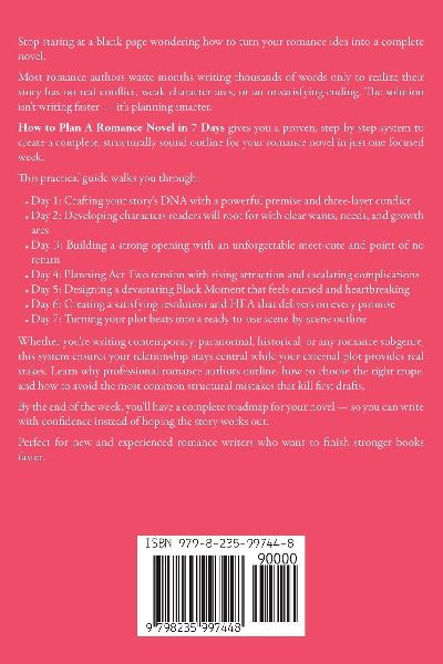 How to Plan A Romance Novel in 7 Days