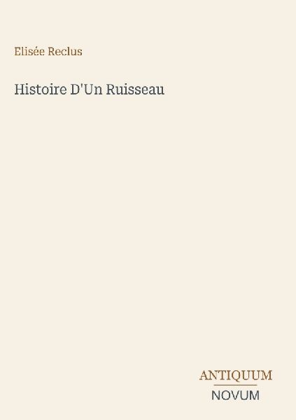 Histoire D'Un Ruisseau