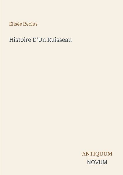 Histoire D'Un Ruisseau
