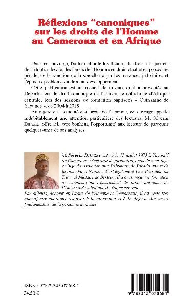 Réflexions "canoniques" sur les droits de l'Homme au Cameroun et en Afrique