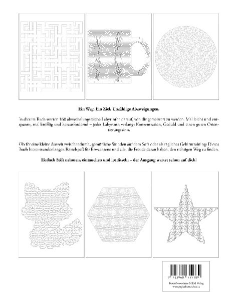 Labyrinthe - Das große Rätselbuch mit 160 Labyrinthen - 160 Wege.