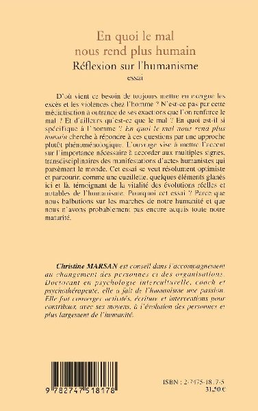 EN QUOI LE MAL NOUS REND PLUS HUMAIN