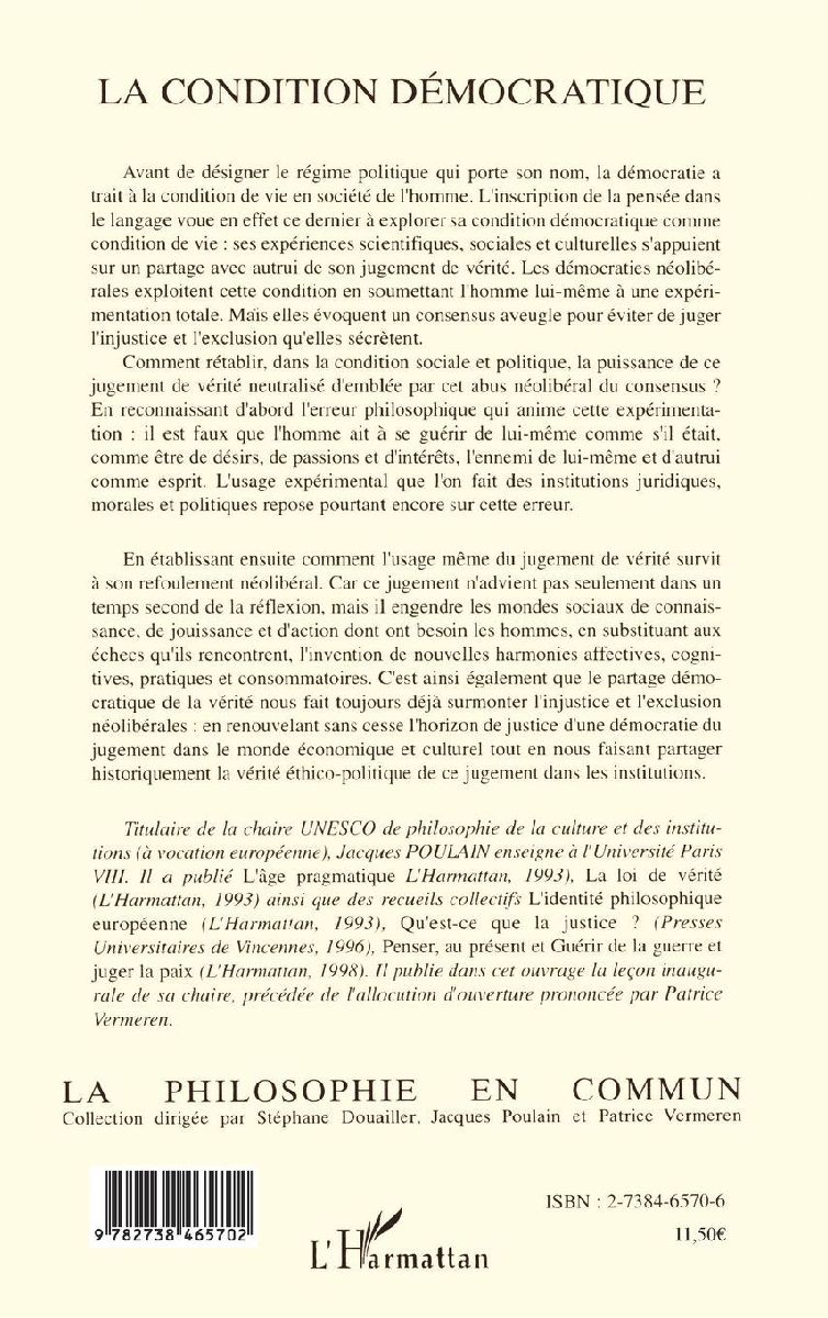 La Condition Démocratique