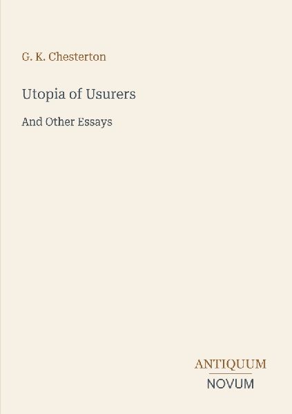 Utopia of Usurers