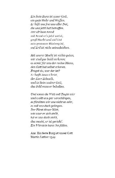 Und wenn die Welt voll Teufel wär ...