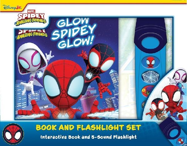 Disney Junior Marvel Spidey Glow Spidey Book & 5 Sound Fla...