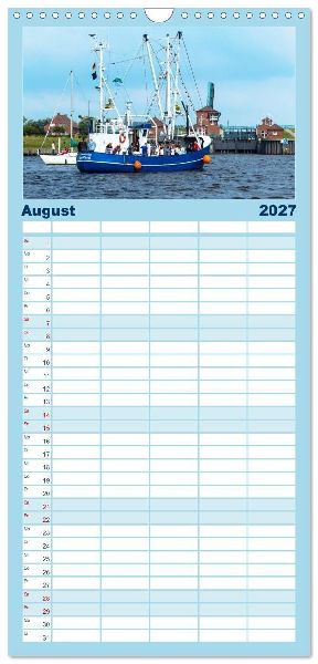 Familienplaner 2027 - Fischerdorf Greetsiel. Bezauberndes Warfendorf der Krummhörn mit 5 Spalten (Wandkalender, 21 x 45 cm) CALVENDO
