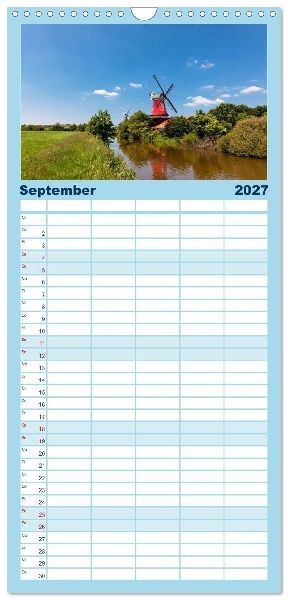 Familienplaner 2027 - Fischerdorf Greetsiel. Bezauberndes Warfendorf der Krummhörn mit 5 Spalten (Wandkalender, 21 x 45 cm) CALVENDO
