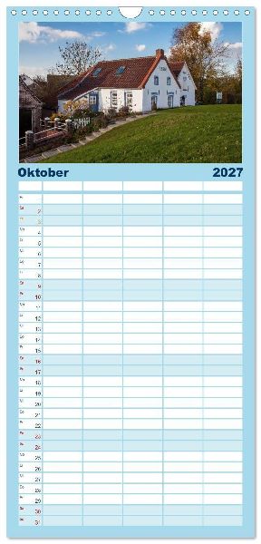 Familienplaner 2027 - Fischerdorf Greetsiel. Bezauberndes Warfendorf der Krummhörn mit 5 Spalten (Wandkalender, 21 x 45 cm) CALVENDO