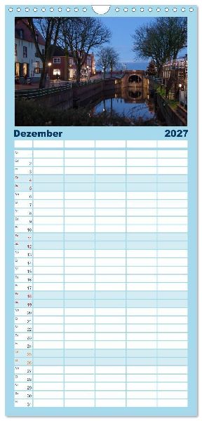 Familienplaner 2027 - Fischerdorf Greetsiel. Bezauberndes Warfendorf der Krummhörn mit 5 Spalten (Wandkalender, 21 x 45 cm) CALVENDO