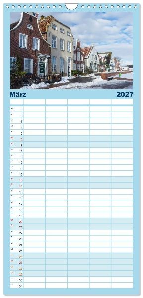 Familienplaner 2027 - Fischerdorf Greetsiel. Bezauberndes Warfendorf der Krummhörn mit 5 Spalten (Wandkalender, 21 x 45 cm) CALVENDO
