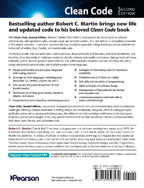 Clean Code: A Handbook of Agile Software Craftsmanship