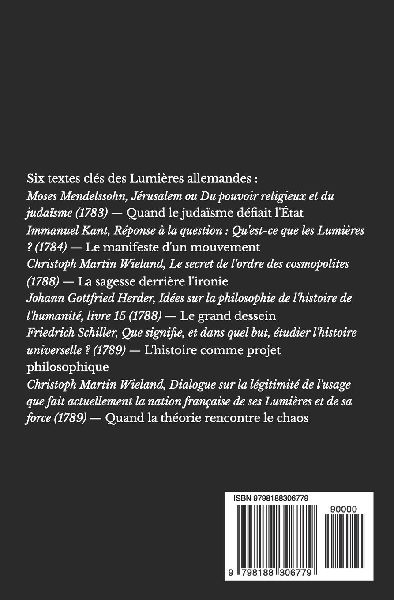 Les Lumières allemandes face à la Révolution