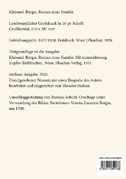 Borgia (Großdruck)