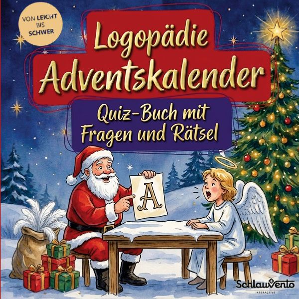 Logopädie-Adventskalender: Quiz-Buch mit Fragen und Rätsel