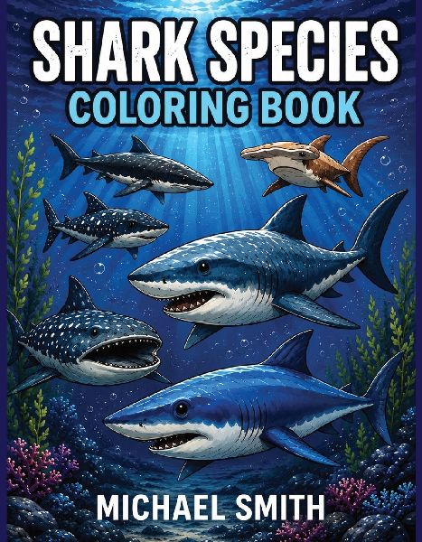 Shark Species Coloring Book