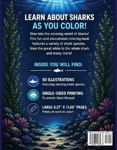 Shark Species Coloring Book