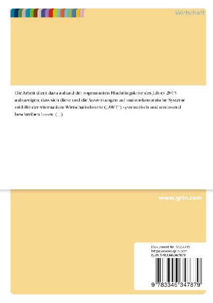 Die Fluechtlingskrise 2015 aus Perspektive der Alternativen Wirtschaftstheorie
