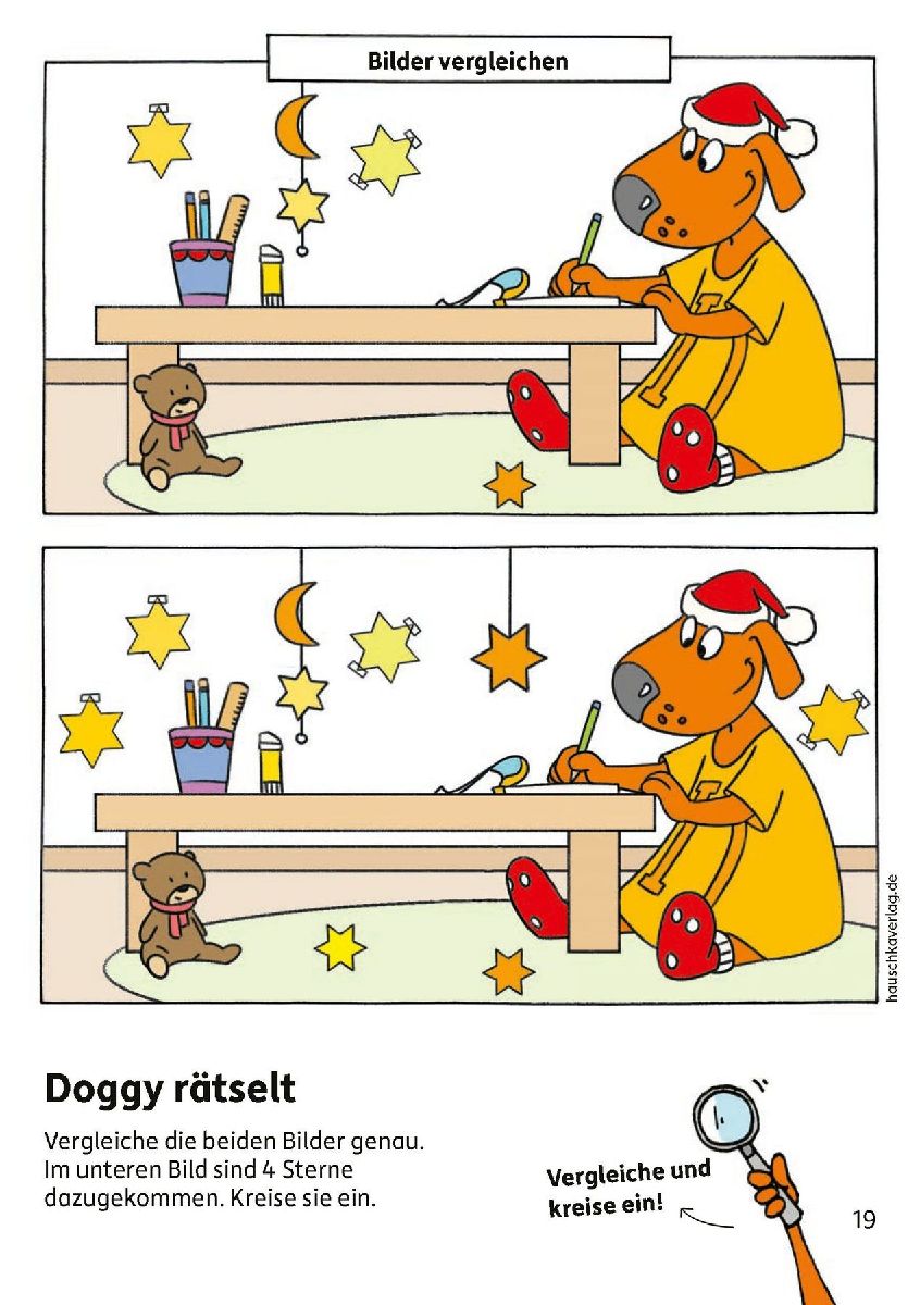 Weihnachtsrätsel - Kunterbunter Kindergartenblock ab 3 Jahre