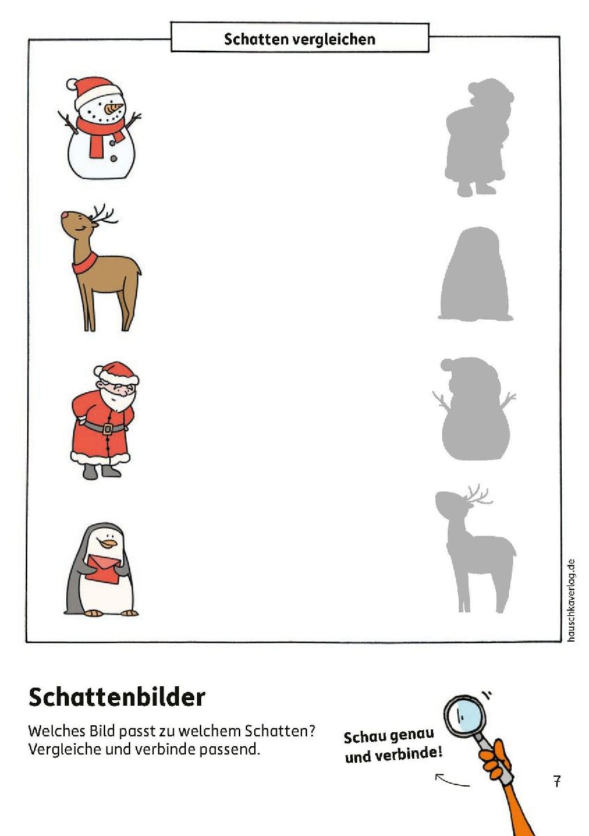 Weihnachtsrätsel - Kunterbunter Kindergartenblock ab 3 Jahre