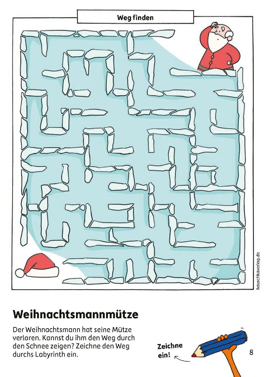 Weihnachtsrätsel - Kunterbunter Vorschulblock ab 5 Jahre
