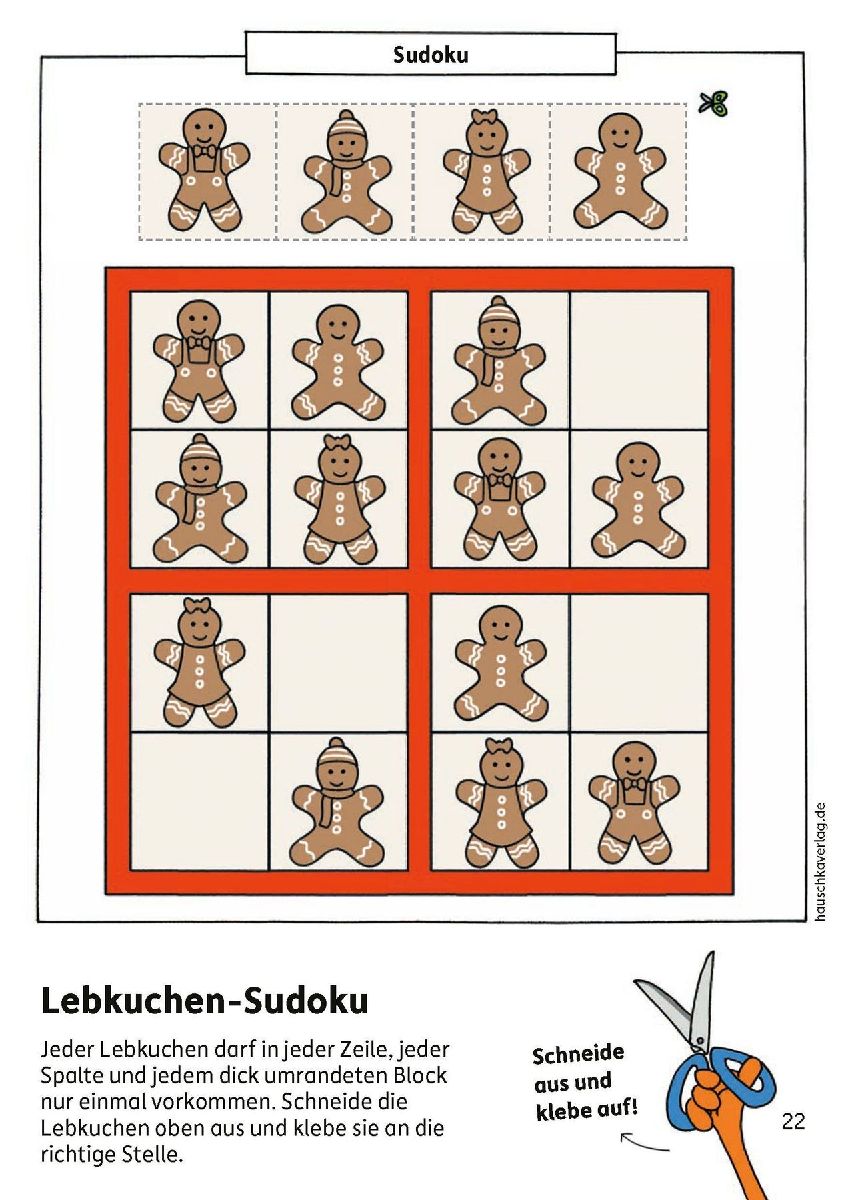 Weihnachtsrätsel - Kunterbunter Kindergartenblock ab 4 Jahre
