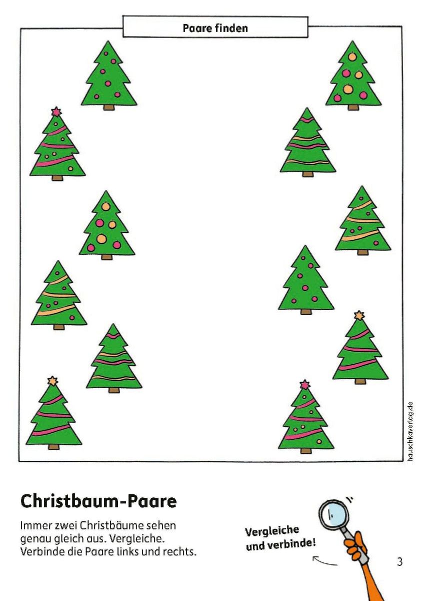 Weihnachtsrätsel - Kunterbunter Kindergartenblock ab 4 Jahre