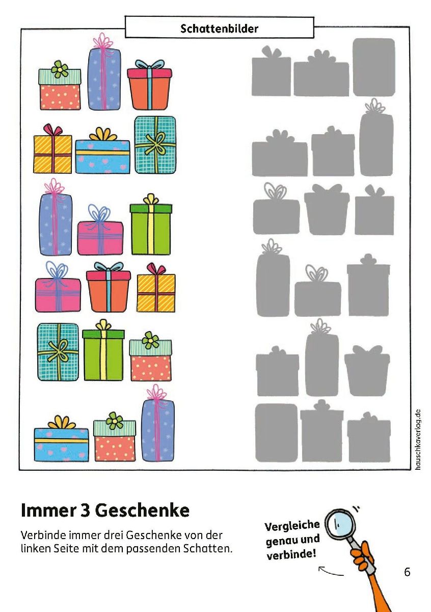 Weihnachtsrätsel - Kunterbunter Vorschulblock ab 5 Jahre