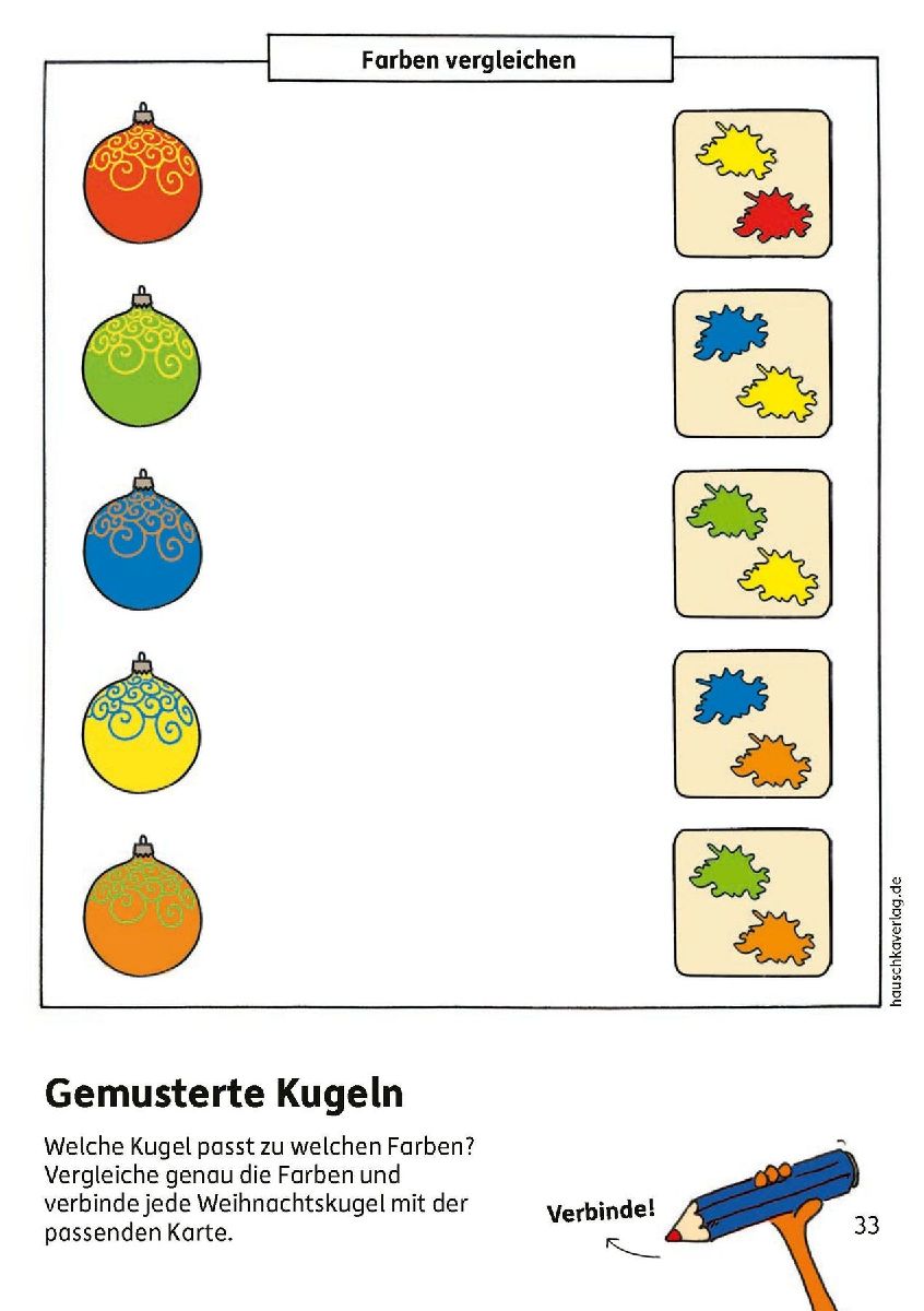 Weihnachtsrätsel - Kunterbunter Kindergartenblock ab 4 Jahre