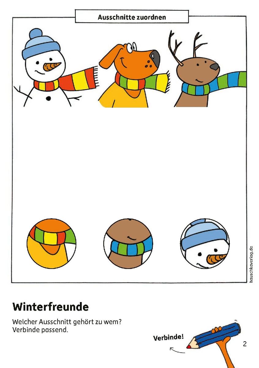 Weihnachtsrätsel - Kunterbunter Kindergartenblock ab 3 Jahre