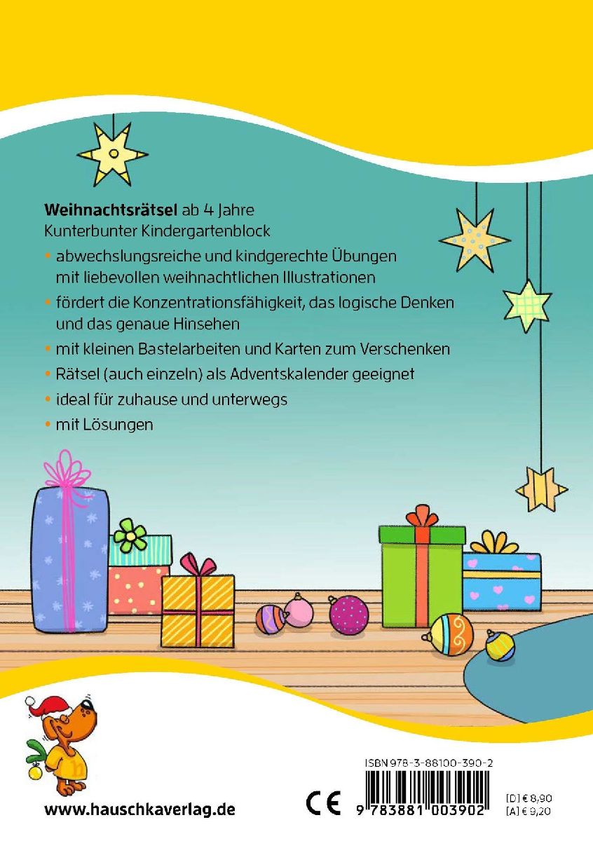 Weihnachtsrätsel - Kunterbunter Kindergartenblock ab 4 Jahre