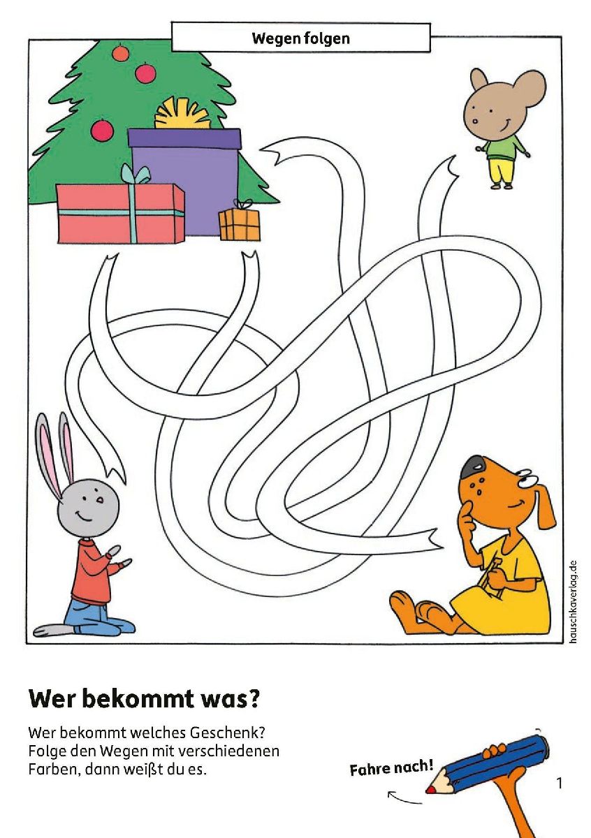 Weihnachtsrätsel - Kunterbunter Kindergartenblock ab 4 Jahre