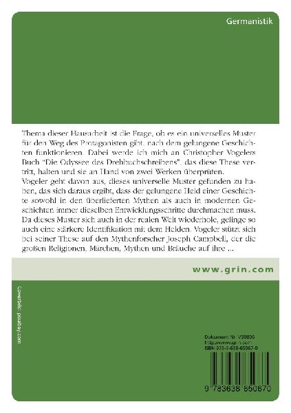 Die Odyssee des (Drehbuch-) Schreibens. Die ewig gleiche Reise des Helden