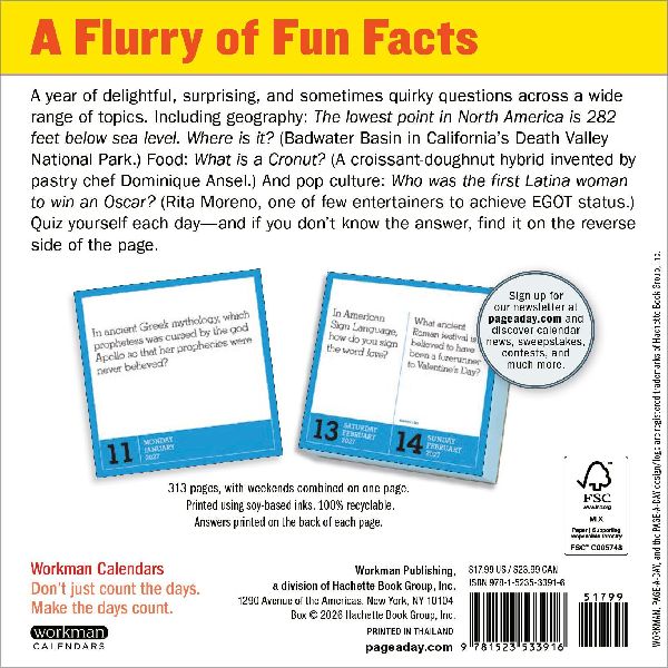 365 Days of Amazing Trivia Page-A-Day® Calendar 2027