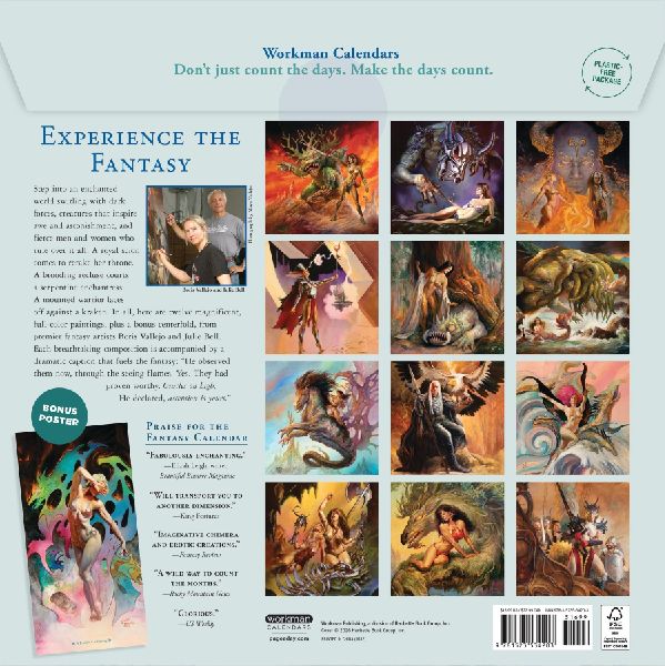 Boris Vallejo and Julie Bell's Fantasy Wall Calendar 2027