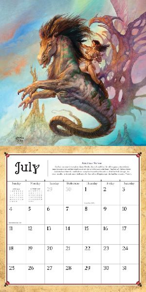 Boris Vallejo and Julie Bell's Fantasy Wall Calendar 2027