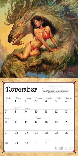 Boris Vallejo and Julie Bell's Fantasy Wall Calendar 2027